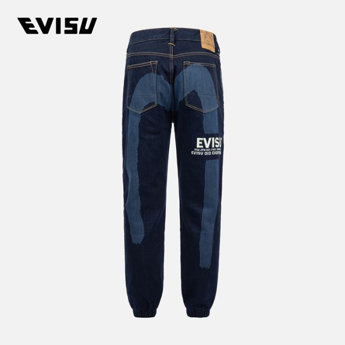 EVISU  23AW男士拔染大M束口裤子 2EAADM2JO921XXCTINDW