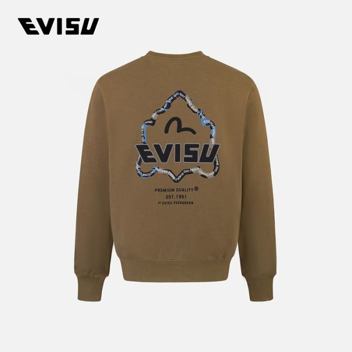 EVISU  24AW男士海鸥和商标印花卫衣 2EAADM4SW1255XXCTTAUX