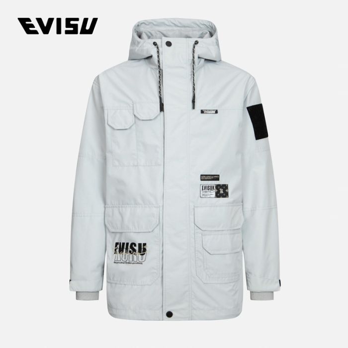 EVISU KURO 23AW男士标志标语海鸥汉字外套 2EAGNM3JK5114RXNYLTGY