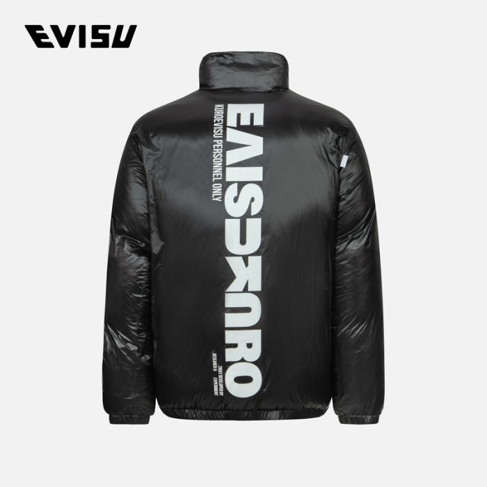 EVISU KURO 23AW男士品牌元素常规版型双面羽绒外套 2EAGNM3NJ5259XXPXBLKX