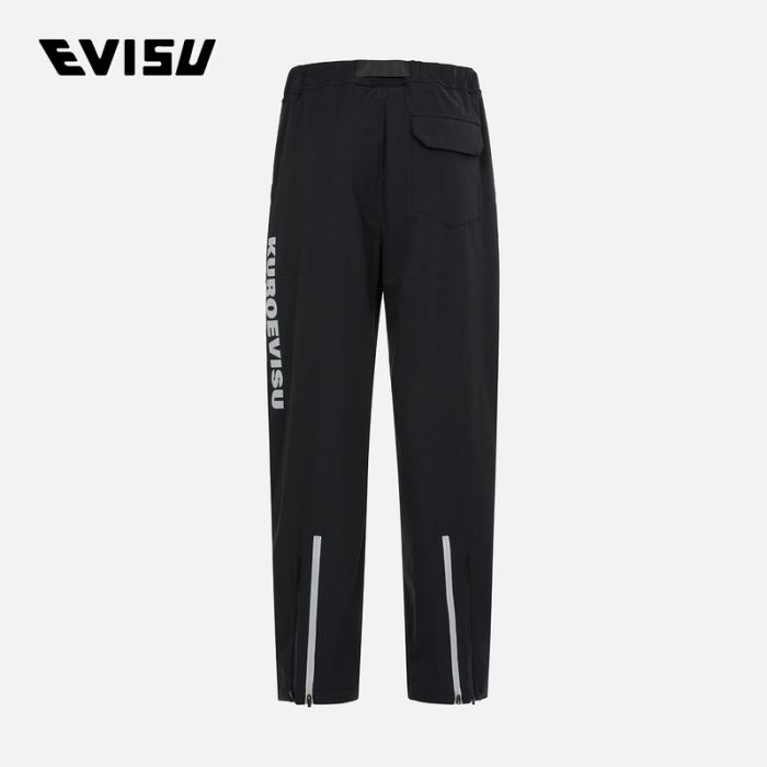 EVISU KURO 23AW男士Logo印花多重拉链束脚裤 2EAGNM3PJ5026XXNSBLKX