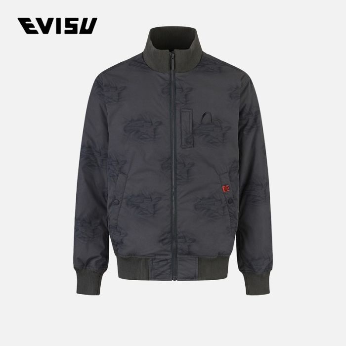 EVISU KURO 24AW男士满地EK商标图案夹克外套 2EAGNM4JK5198XXYQBLKA