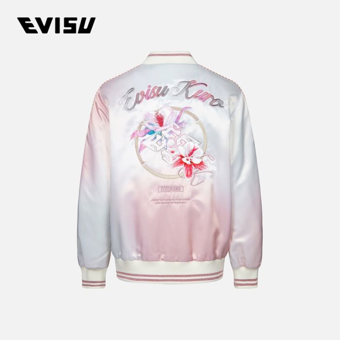 EVISU KURO 23AW女士花卉家花刺绣宽版飞行员夹克 2EAGNW3JK6072OSPQMULT