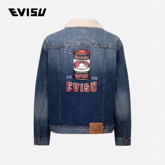 EVISU  23AW男士搞怪佛头及油罐印花宽松牛仔外套 2EAHTM3DJ8069LFSQINDL