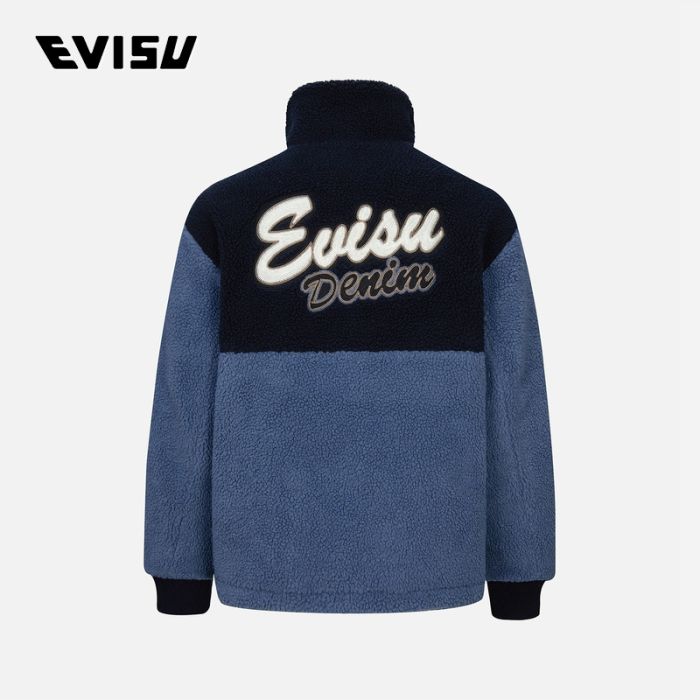 EVISU  23AW男士拼色双面休闲宽版拉链外套 2EAHTM3JK1015RXSQMULT