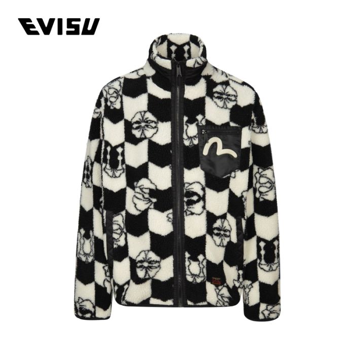 EVISU  23AW男士满地标志提花休闲宽版拉链外套 2EAHTM3JK1021RXSHMULT