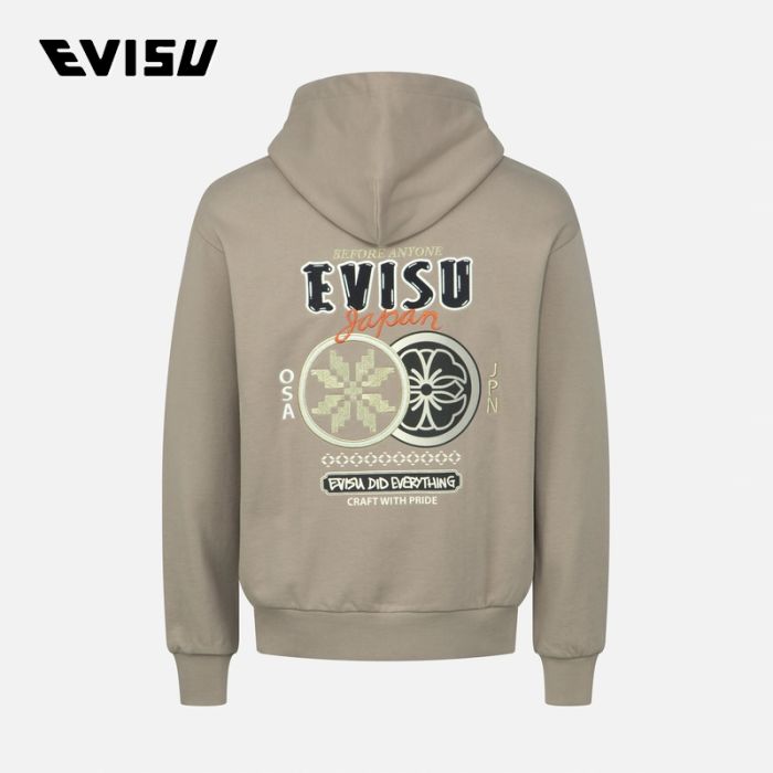 EVISU  23AW男士双家花宽版休闲连帽卫衣 2EAHTM3SW1076RXCTKHAX