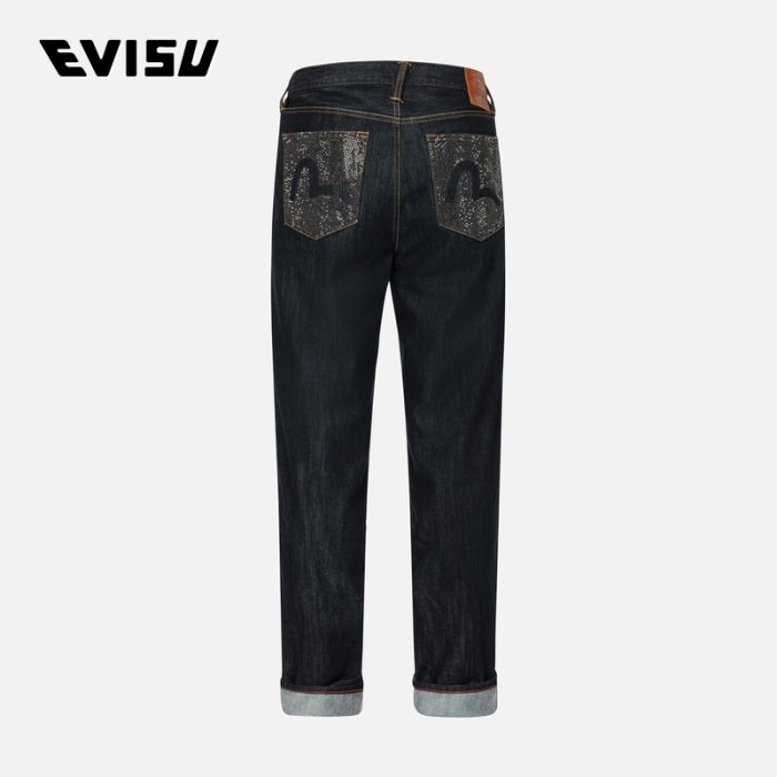 EVISU  24AW男士海鸥与佛头直筒牛仔裤 2EAHTM4JE7014FFDNINDR