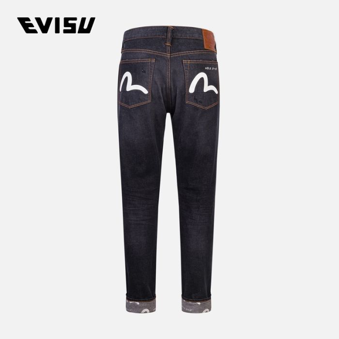 EVISU 24AW男士海鸥印花窄脚牛仔裤 2EAHTM4JE707817DNINDR