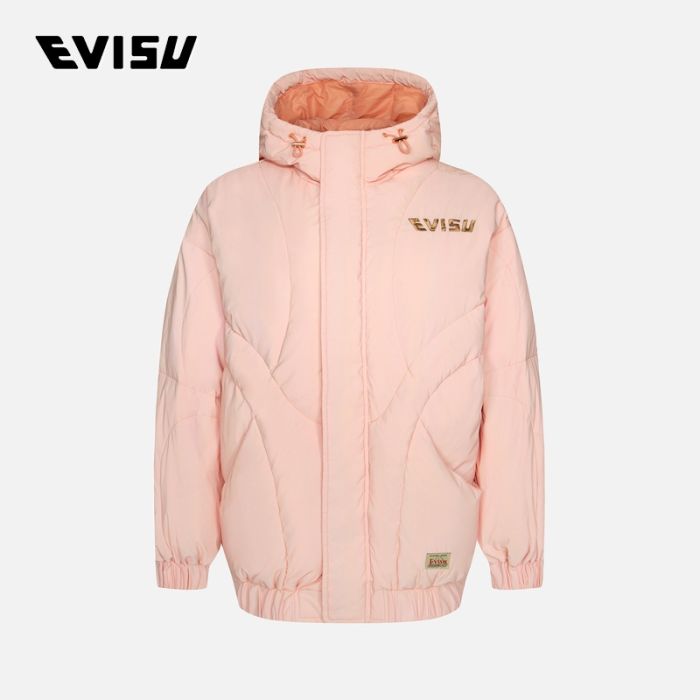 EVISU  23AW女士迷彩商标刺绣羽绒外套 2EAHTW2NJ798LFPLPEAC