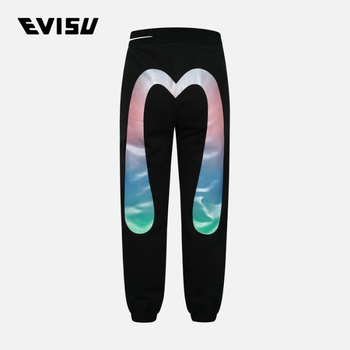 EVISU  23AW女士炫彩大M印花卫裤 2EAHTW3SP4110STFLBLKX