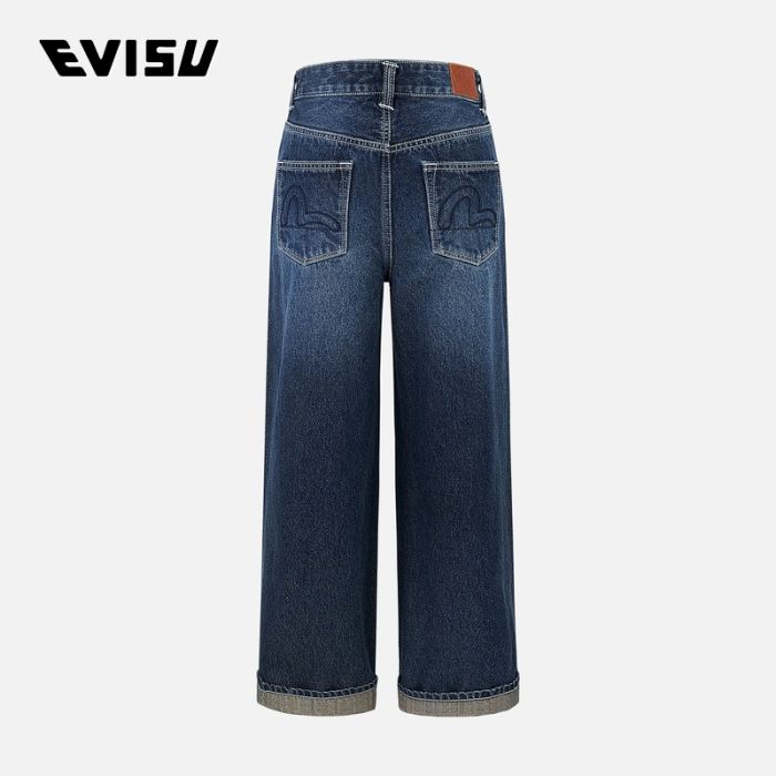 EVISU 24AW女士海鸥和花纹刺绣牛仔裤 2EAHTW4JE4014WLDNINDM