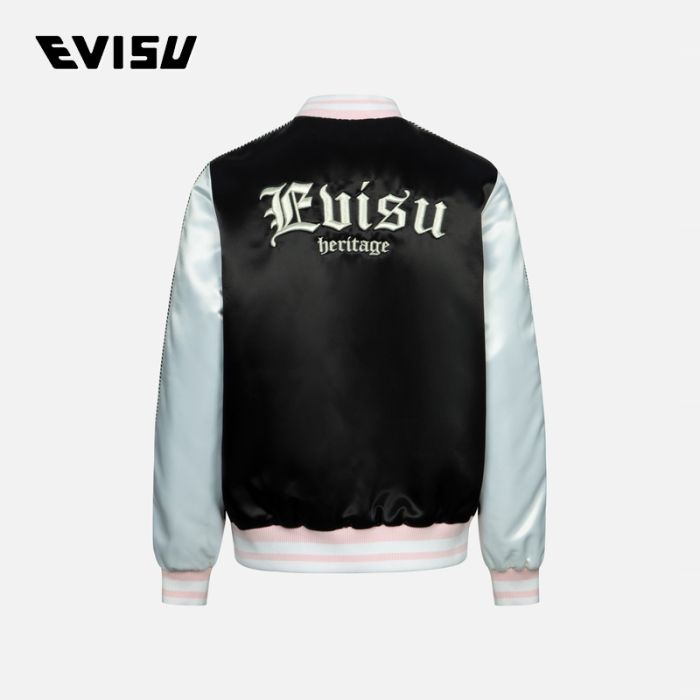 EVISU  24AW女士商标刺绣拼色宽版横须贺外套 2EAHTW4JK4008LFYQMUTI