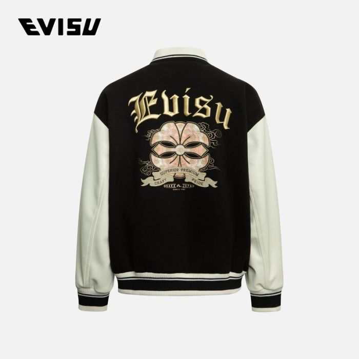 EVISU  24AW女士家花和商标刺绣时尚版型棒球外套 2EAHTW4JK4009FFSNMUTI