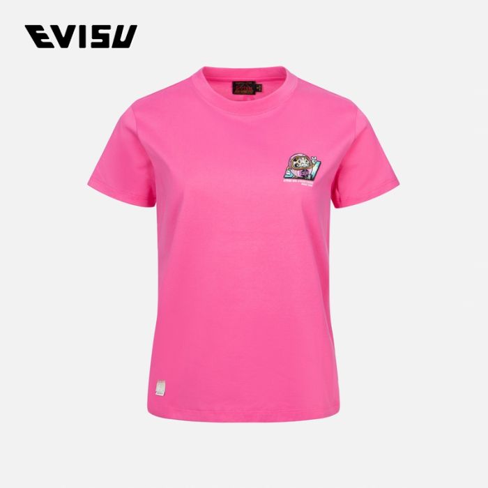 EVISU  24AW女士达摩刺绣常规版型T恤 2EAHTW4TS4092XXCTFUSX