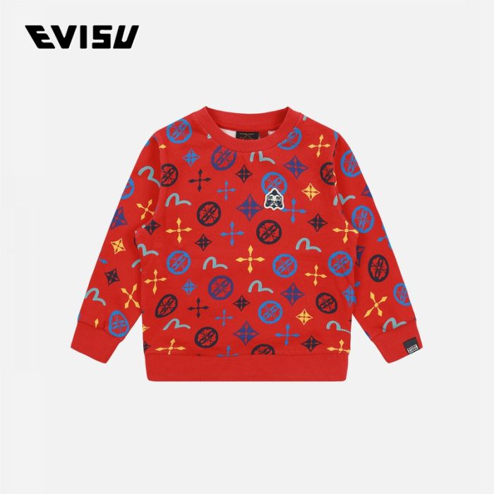 EVISU  23SS童装满地家花海鸥印花卫衣 2EAKZB2SW310XXCTRDAO