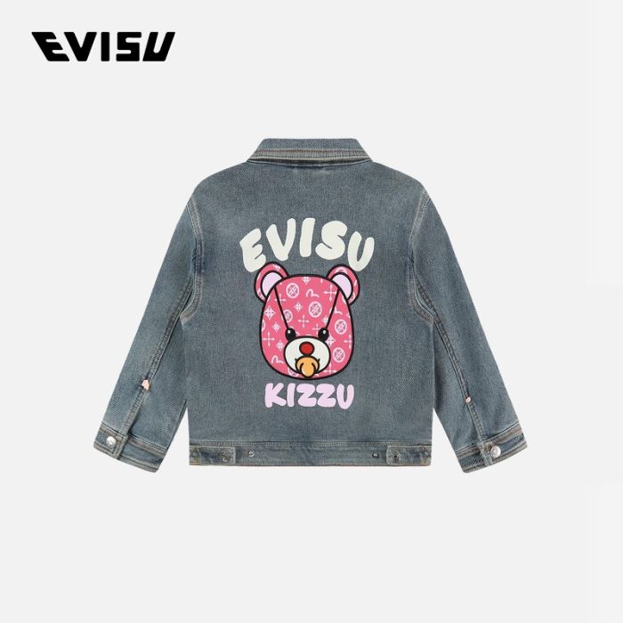 EVISU  23SS童装小熊拼接牛仔外套 2EAKZG2DJ712XXCXINDM