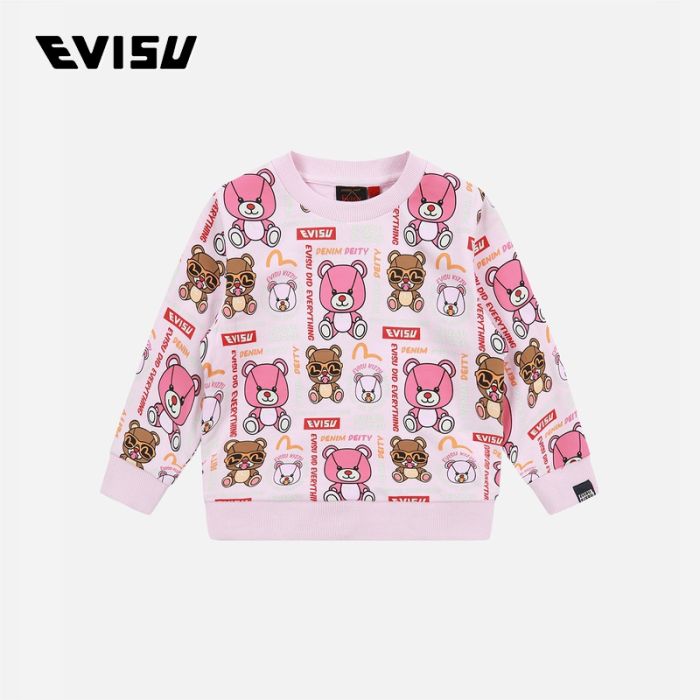 EVISU  23SS童装满地小熊印花卫衣 2EAKZG2SW318XXCTPKAO