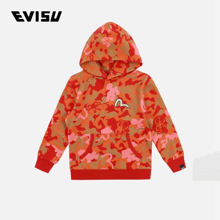 EVISU  23SS童装满地迷彩印花连帽卫衣 2EAKZG2SW323XXCTRDAO