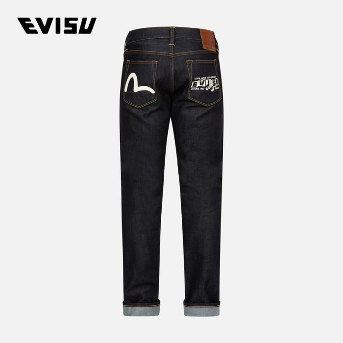 EVISU  24SS男士玩乐佛头印花修身牛仔裤 2ESEPM4JE116810DNINDR