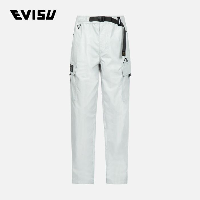 EVISU EVISUKURO 23SS男士登山工装裤 2ESGNM3PP230STCNLTGY