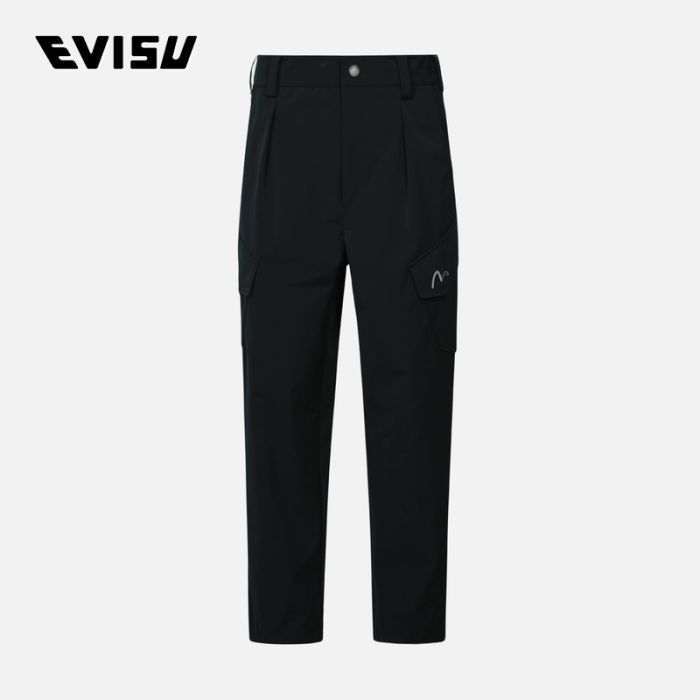 EVISU EVISUKURO 23SS男士工装锥形裤 2ESGNM3PP257RXPLBLKX