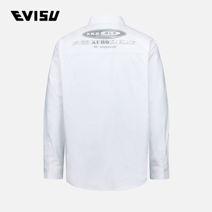 EVISU EVISUKURO 23SS男士工装口袋衬衫 2ESGNM3SL242RXCTBWHT