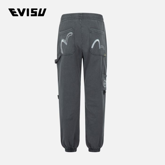 EVISU EVISUKURO 23SS男士海鸥刺绣卫裤 2ESGNM3SP416XXCTCHAX