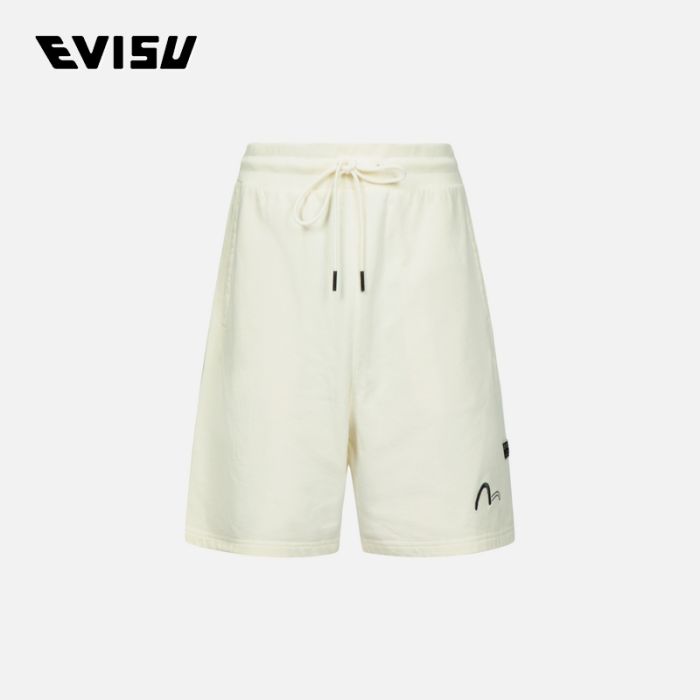 EVISU EVISUKURO 23SS男士变形家花刺绣运动短裤 2ESGNM3ST424SLCTCRAM