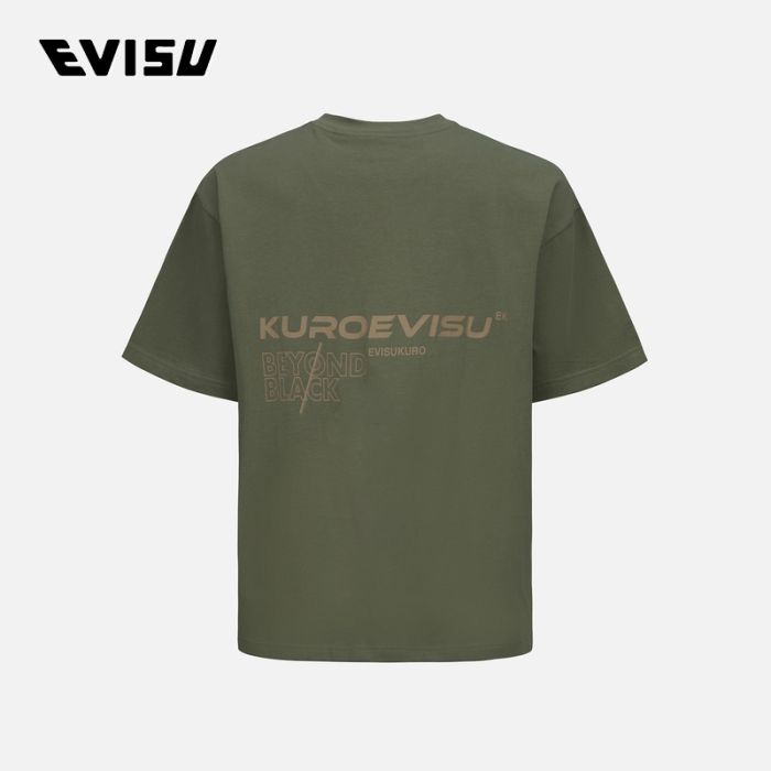 EVISU EVISUKURO 23SS男士海鸥及Logo印花T恤 2ESGNM3TS650BZCTDPOL