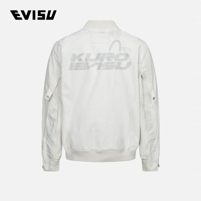 EVISU KURO 24SS男士袖侧拉链设计常规版型飞行员外套 2ESGNM4JK5001XXCTGRYL