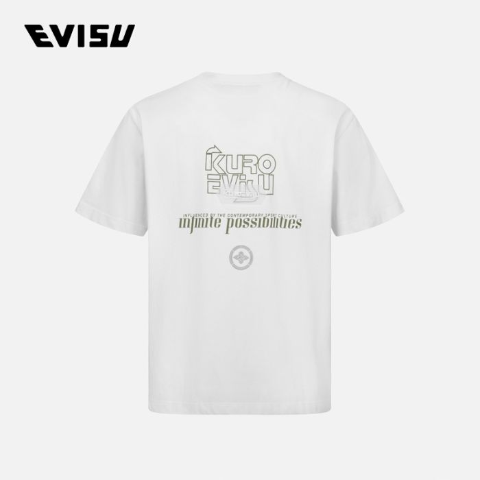 EVISU KURO 24SS男士双家花常规版型T恤 2ESGNM4TS5043XXCTWHTX