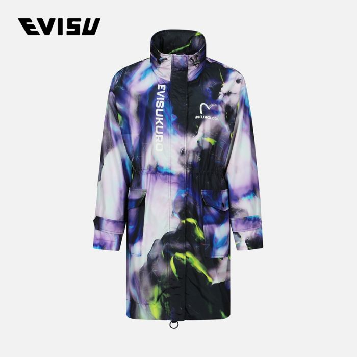 EVISU EVISUKURO 23SS女士抽象印花防风外套 2ESGNW3JK780RXPLAOPT