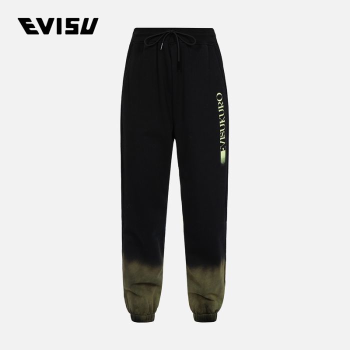 EVISU EVISUKURO 23SS女士渐变水洗卫裤 2ESGNW3SP448LFCTBLKX