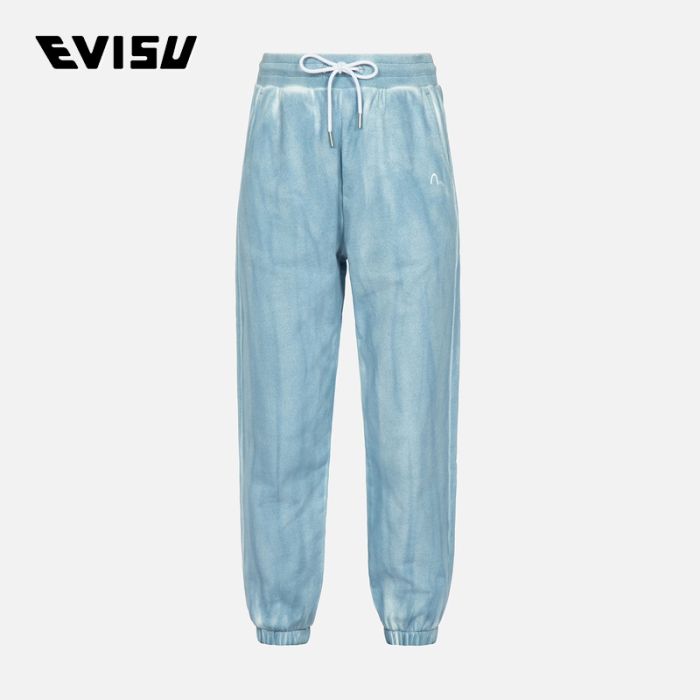 EVISU EVISUKURO 23SS女士阴阳海鸥印花卫裤 2ESGNW3SP456LFCTBLUE