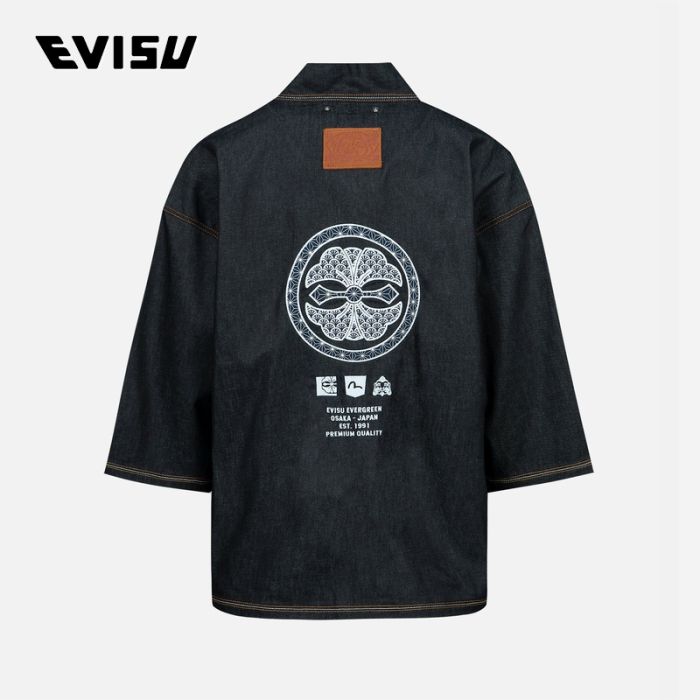 EVISU  23SS男士家花标志刺绣外套 2ESHTM3KM124LFCXMUTI