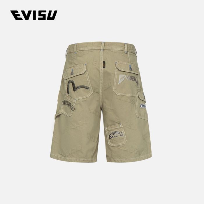 EVISU  23SS男士满地标志提花多口袋短裤 2ESHTM3SH207RXCTGDPE