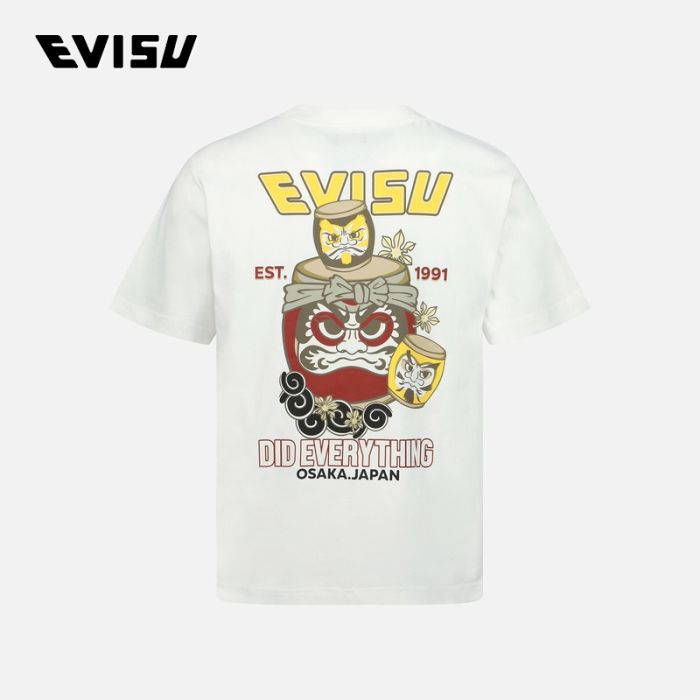 【4件7折】EVISU  23SS男士太鼓达摩T恤 2ESHTM3TS527XXCTOWHT