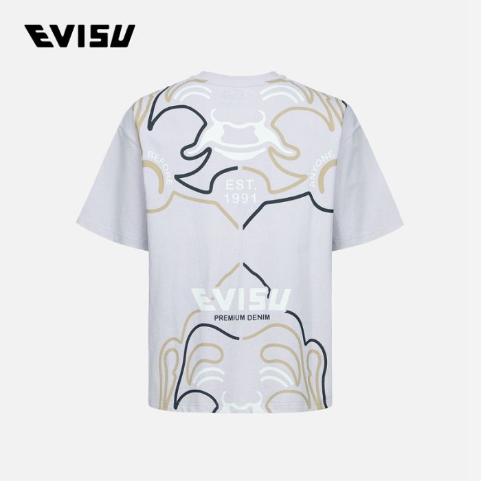 EVISU  23SS男士大号佛头印花T恤 2ESHTM3TS543LFCTLAVE