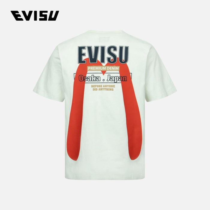 EVISU  23SS男士Logo及大M印花T恤 2ESHTM3TS544XXCTIVOY