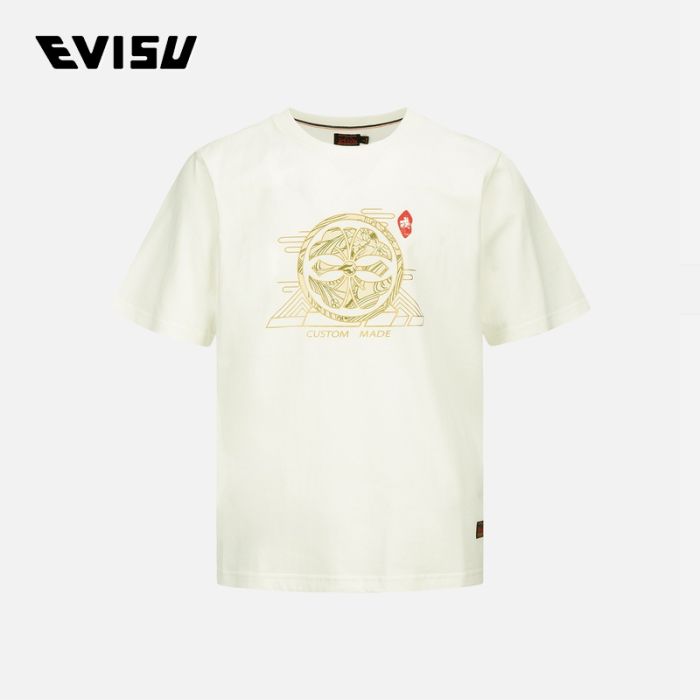 EVISU  23SS男士家花印花T恤 2ESHTM3TS577XXCTOWHT