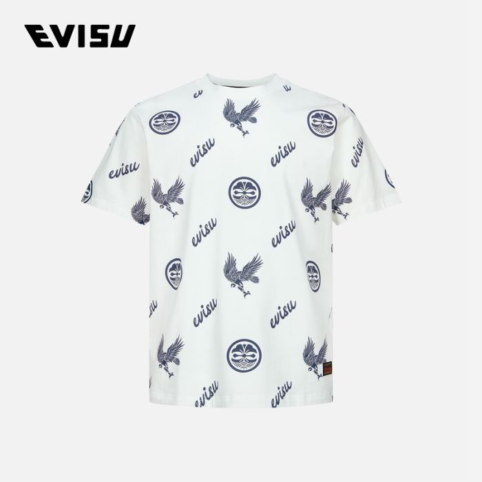 EVISU  23SS男士标志雄鹰大M短袖 2ESHTM3TS579XXCTOWHT