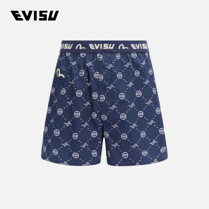 EVISU  23SS男士标志海鸥满地家花海鸥四角裤 2ESHTM3UW522BXCTDNAO