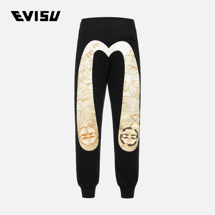 EVISU  24SS男士花札大M常规版型卫裤 2ESHTM4SP1054XXCTBLKX