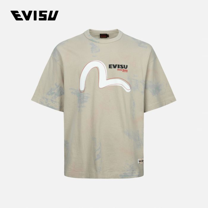 EVISU  24SS男士海鸥和商标印花宽版T恤 2ESHTM4TS8057LFCTMUTI