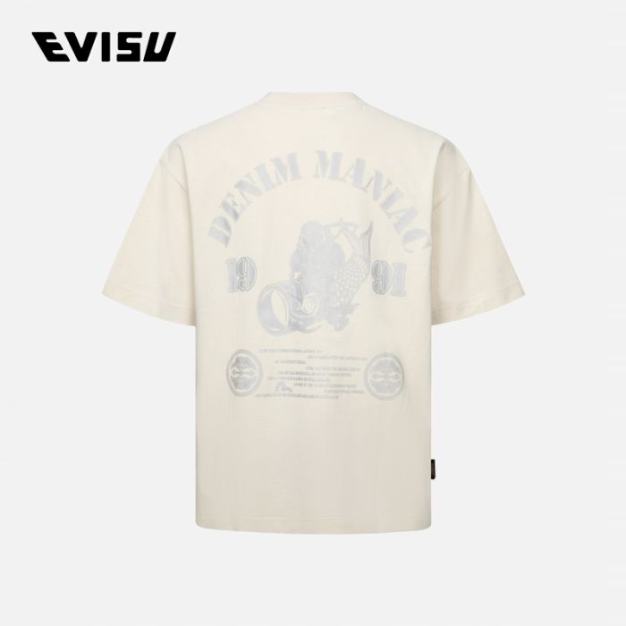 EVISU  24SS男士佛头反光烫画宽版T恤 2ESHTM4TS8066LFCTCRMX