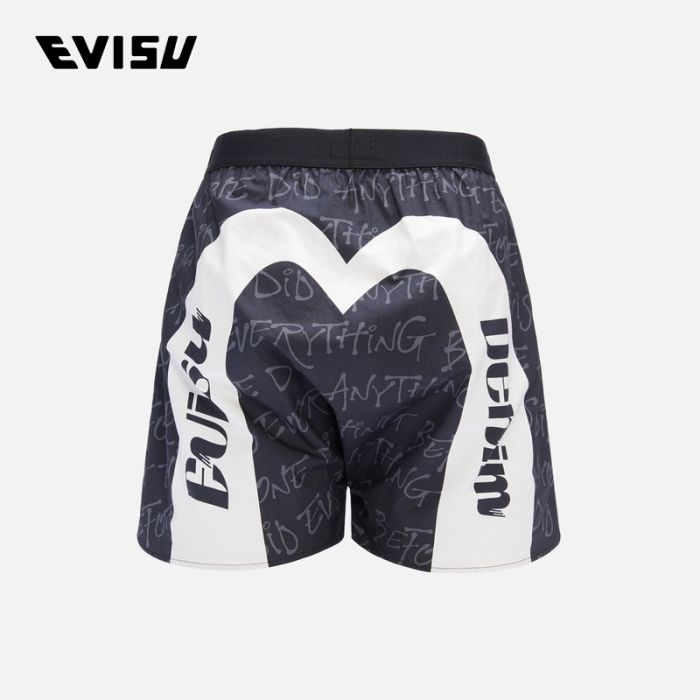 EVISU  24SS男士满地口号和大M印花四角内裤 2ESHTM4UW1163BXCTBLKA