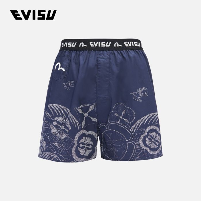 EVISU  24SS男士多重日式复古印花四角内裤 2ESHTM4UW1165BXCTNAVD