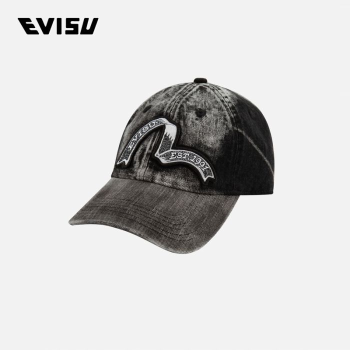 EVISU  24SS男士扎染水洗丝带海鸥印花牛仔棒球帽 2ESHTU4HT1099XXDPGYDM