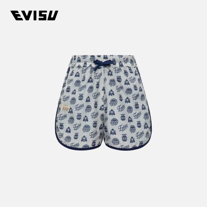 EVISU  23SS女士家花与佛头满地印花短裤 2ESHTW3SH164FFPLAOPT